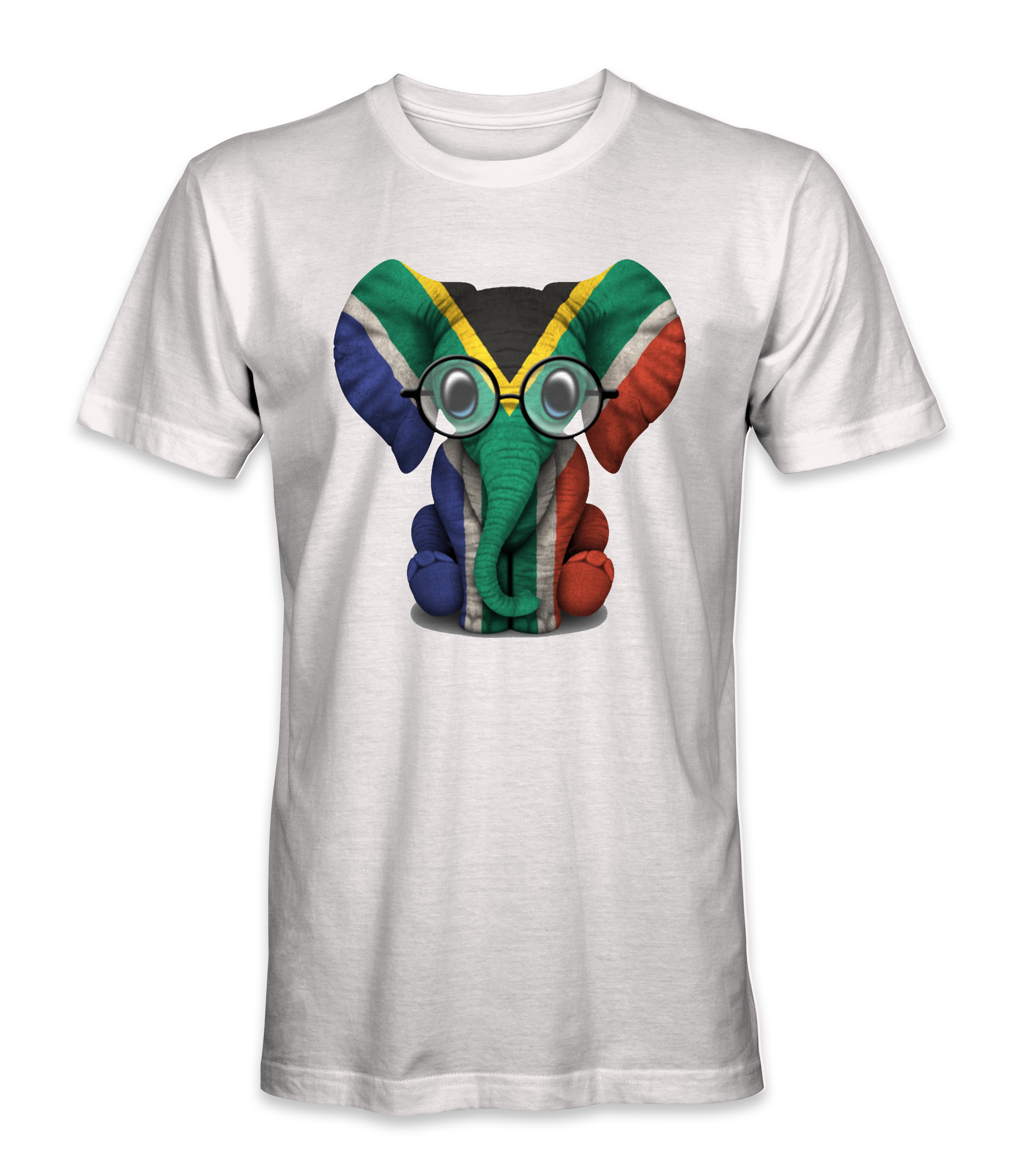 South Africa Country Flag On An Elephant T-Shirt