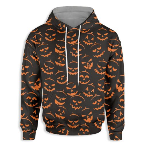 Scary Pumpkin Halloween All Over Print Hoodie For Men & Women, Halloween 3D Hoodie Gift For Halloween Day