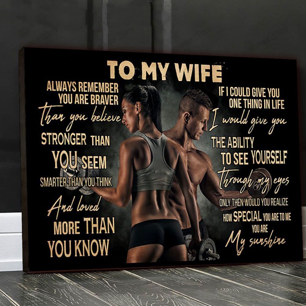 Bodybuilding Couple To My Wife Canvas Poster Wall Art, Poster Print, Canvas Print Wall Decor