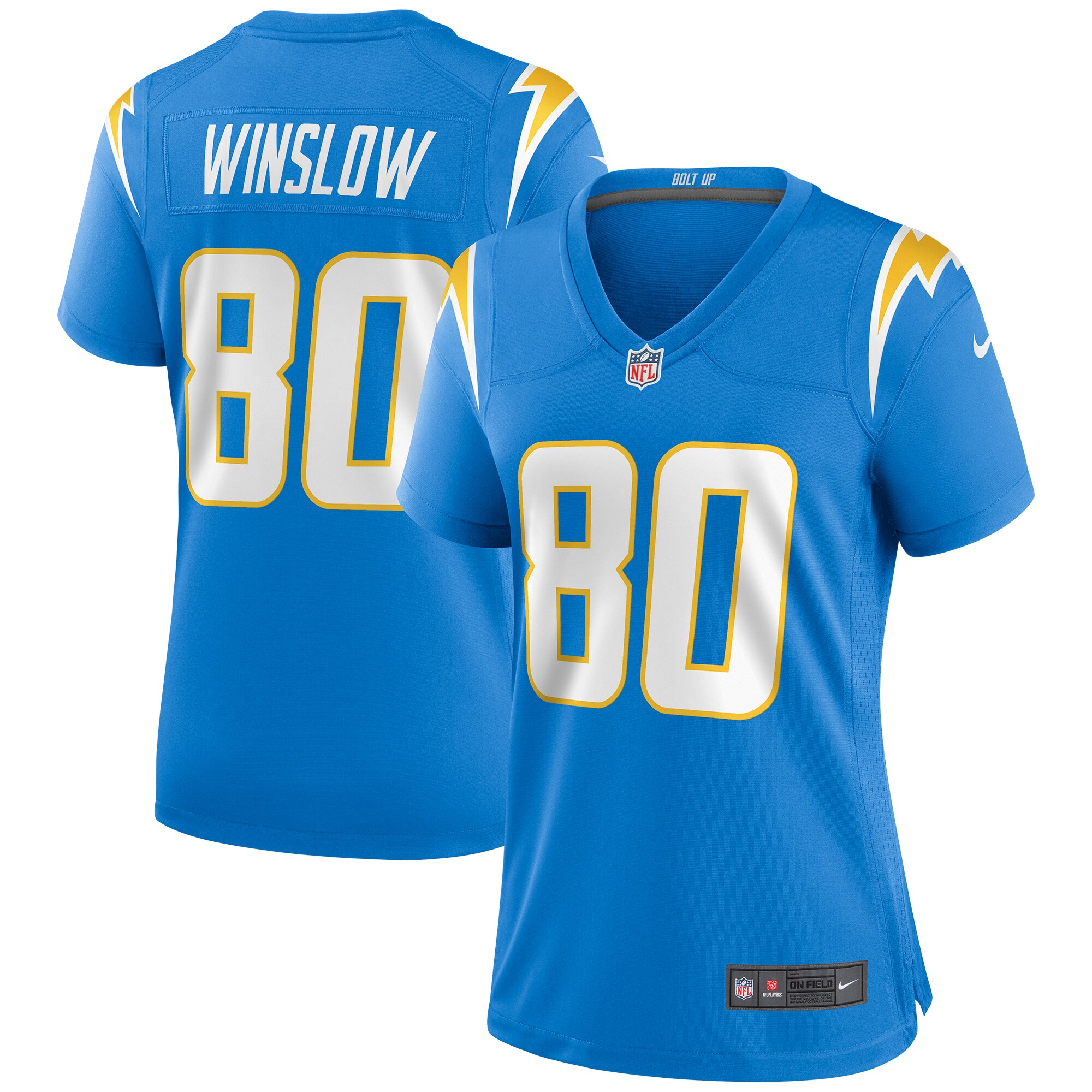 Women’s Los Angeles Chargers Kellen Winslow Powder Blue Game Retired Player Jersey