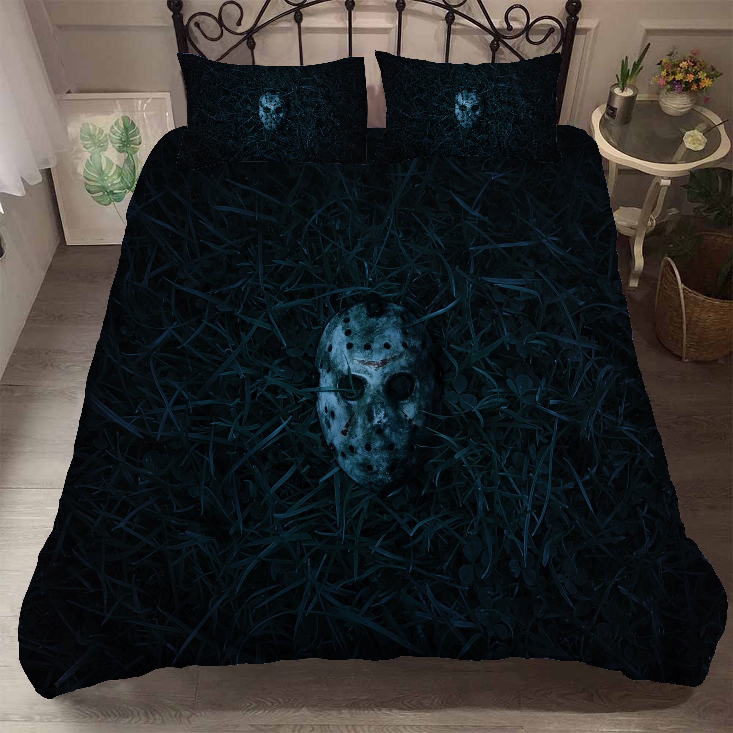 3D Halloween Skeleton Quilt Cover Set Bedding Set Duvet Cover Pillowcases 1