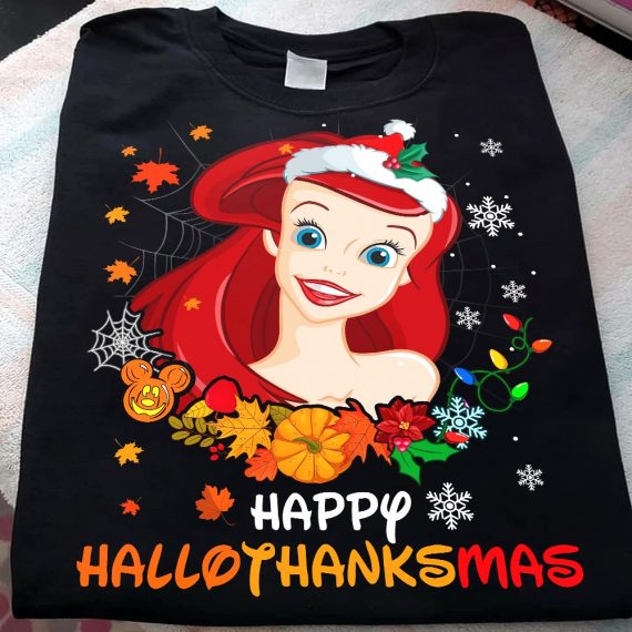 Ariel Happy Hallothanksmas 2D Tshirt Cp