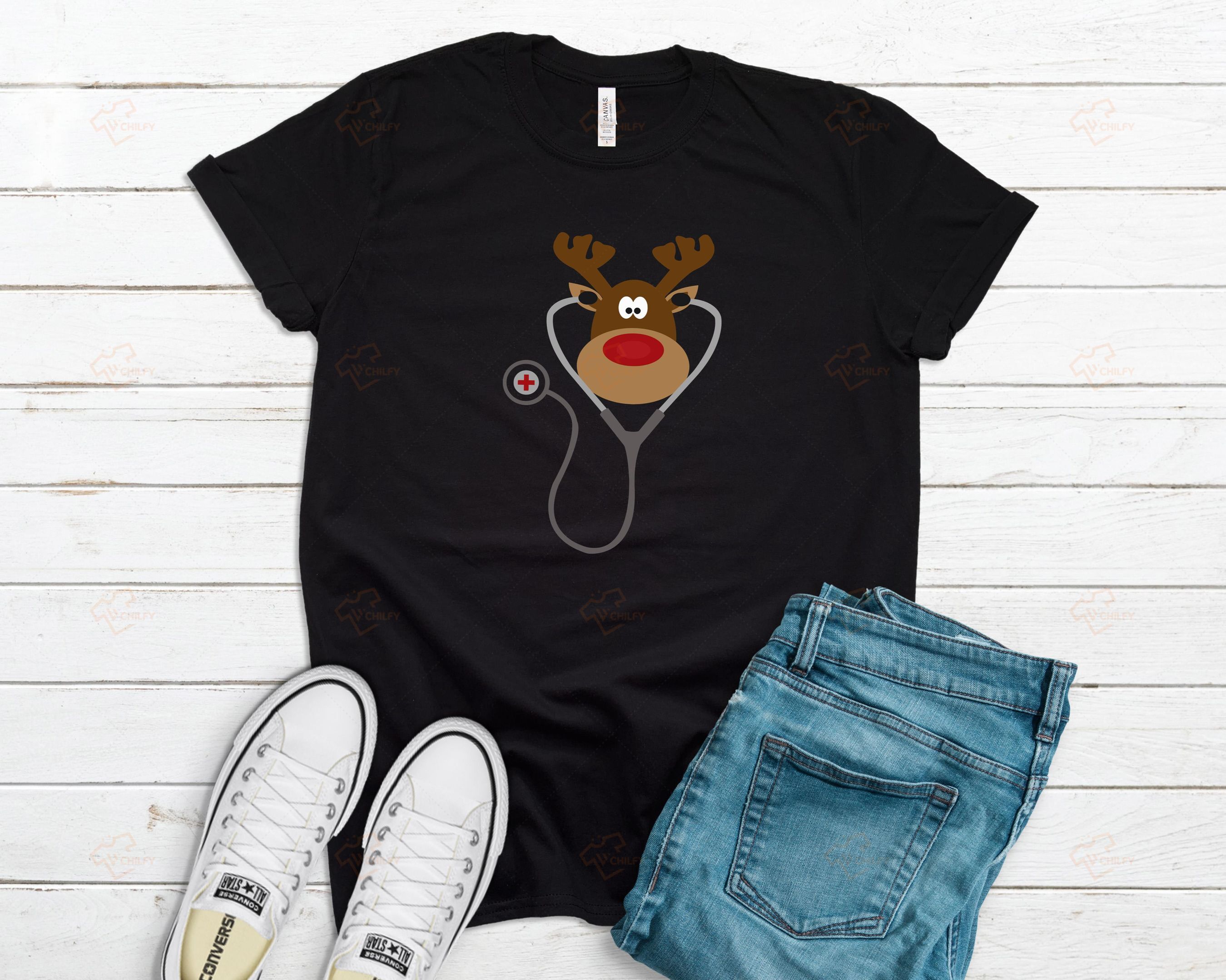 Nurse Reindeer Shirt, Funny Christmas Nurse Shirt, Xmas Gift For Nurse, Chrismast Gift, RN Nurse