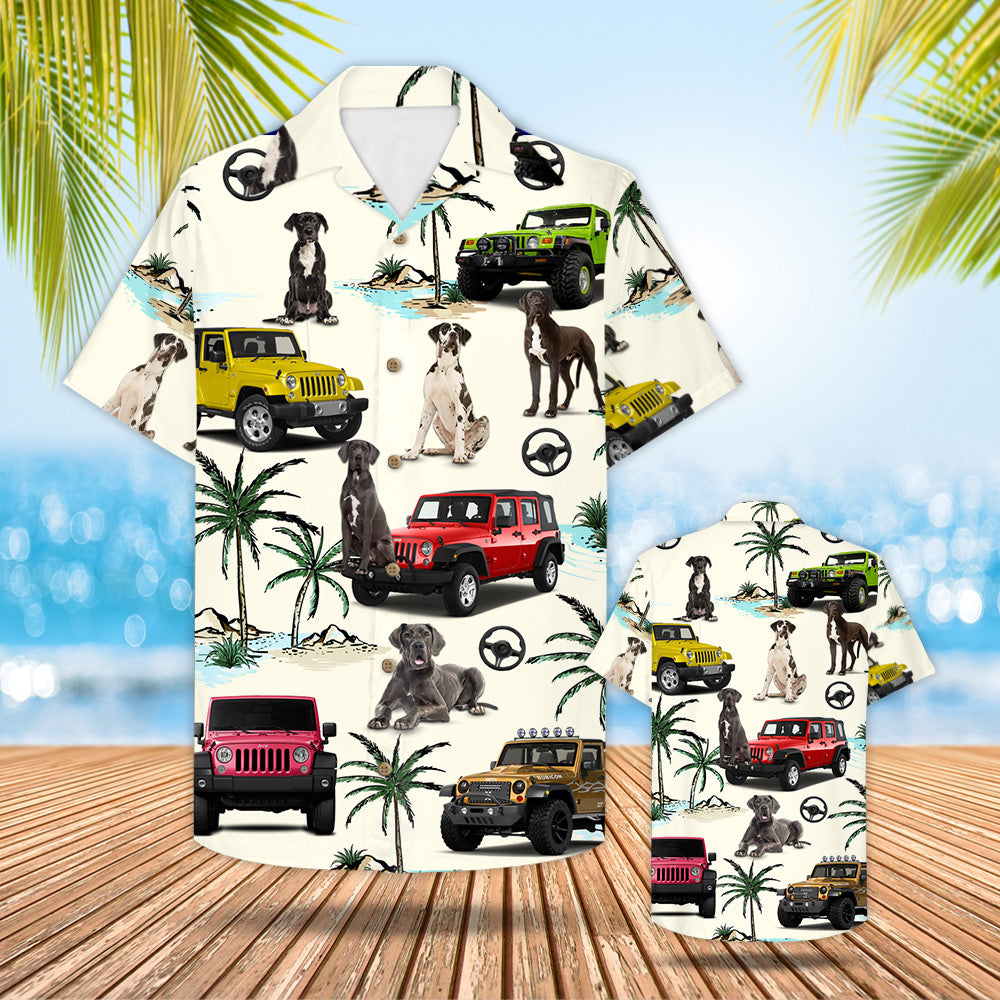 Jeep Great Dane Hawaii Shirt Gift For Trips And Pattern Trna Ha96815