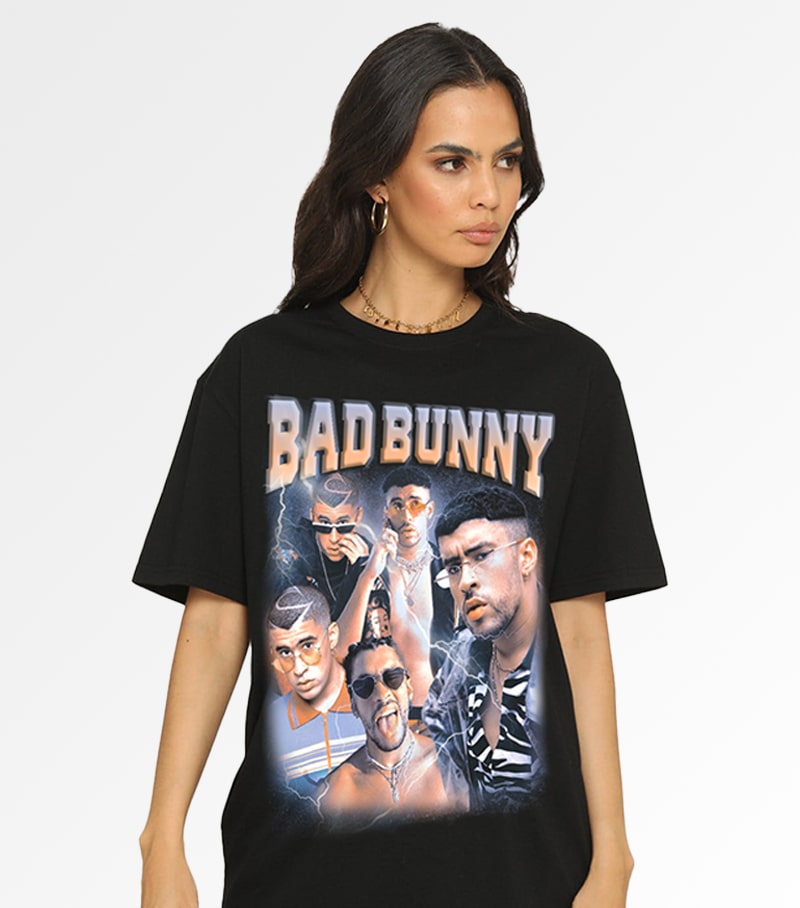 Bad Bunny Tee – Black