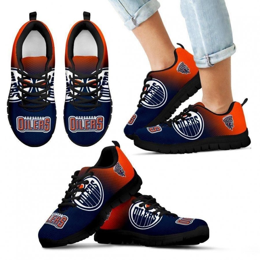 Colorful Unofficial Edmonton Oilers Sneakers #774