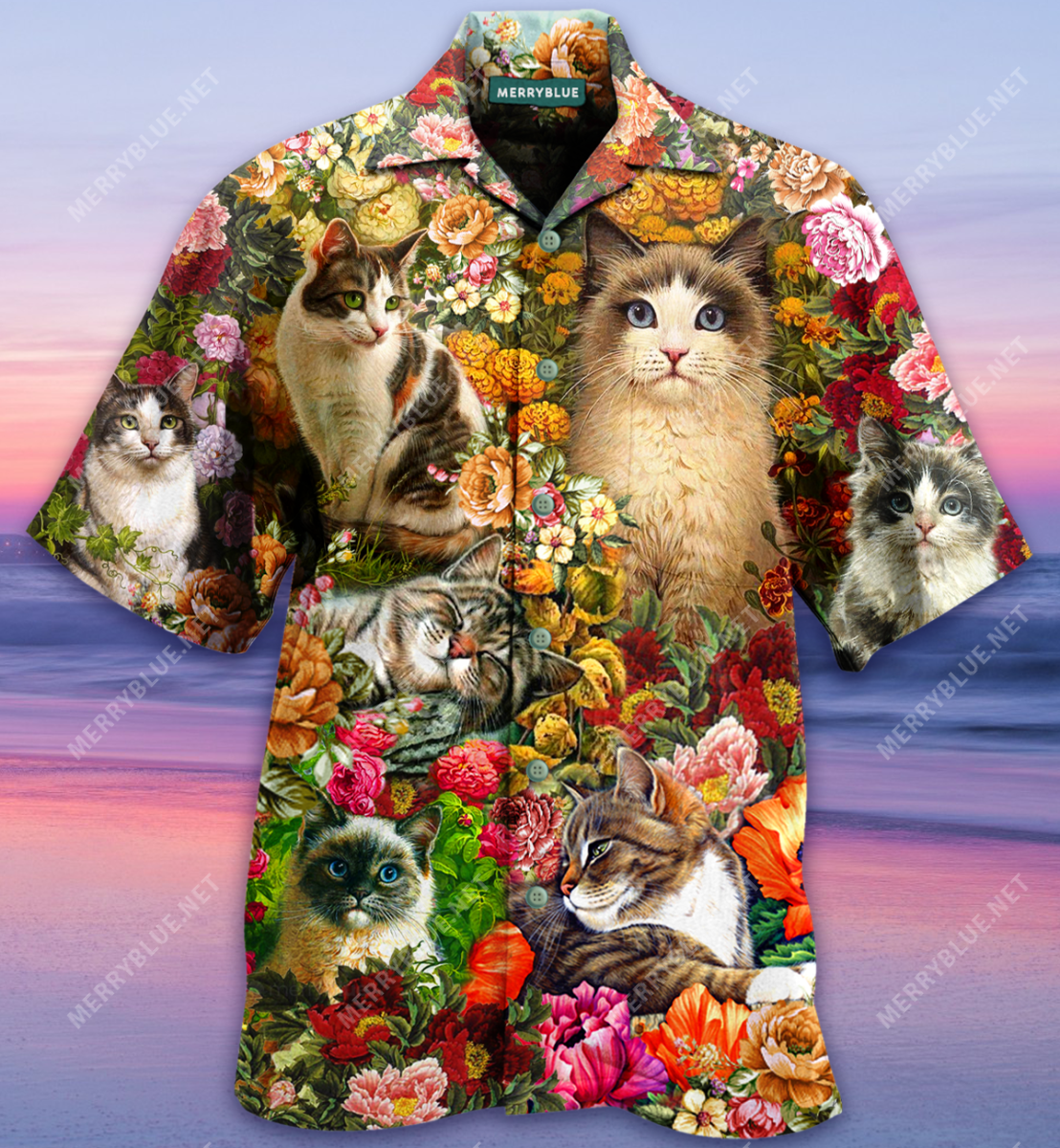 Just Watching My Cats Can Make Me Happy Unisex Hawaii Shirt Ha86249