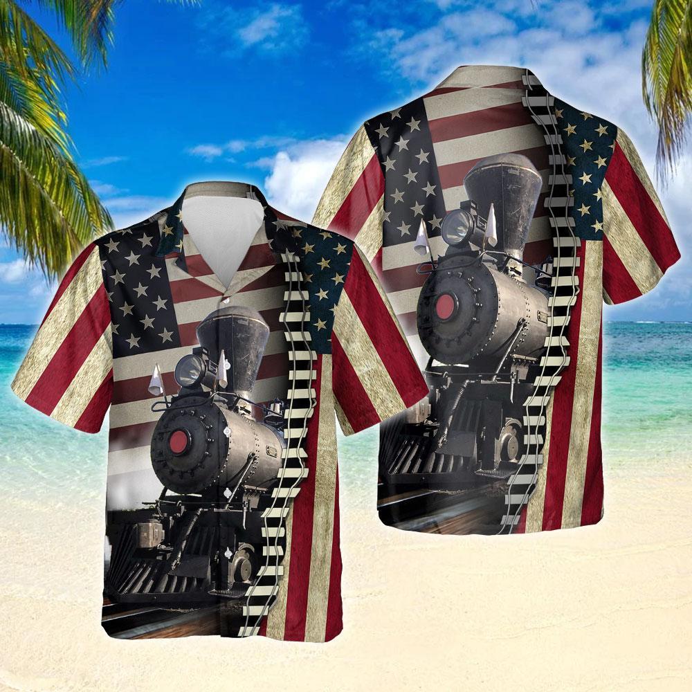 American Type Steam Locomotive  Hawaiian Shirt | For Men & Women | Adult | Hw7950