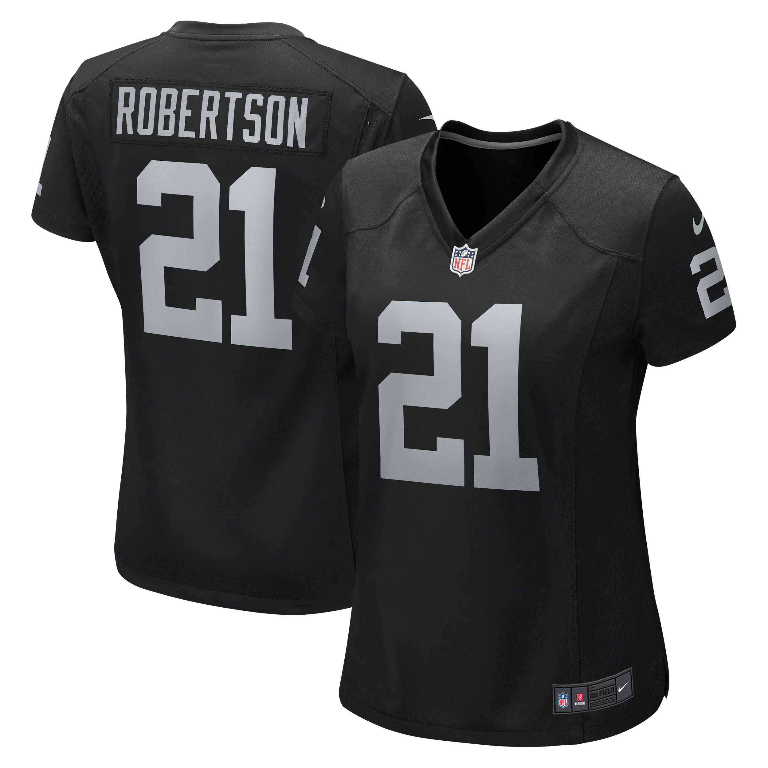 Women’s Las Vegas Raiders Amik Robertson Black Team Game Jersey