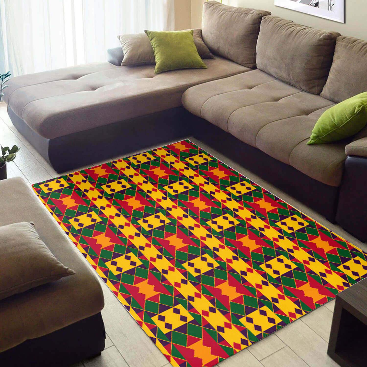 Beautiful African Area Rug Unique Natural Hair Afrocentric Art African Style Area Rug African Inspired Home Decor WBG3535