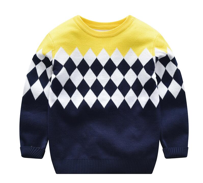 2022 New Autumn Winter Hedging Thick Long-sleeved Sweater Children Sweater Boys Cotton Pullover Boy Baby Sweater for 3-9 Years alx