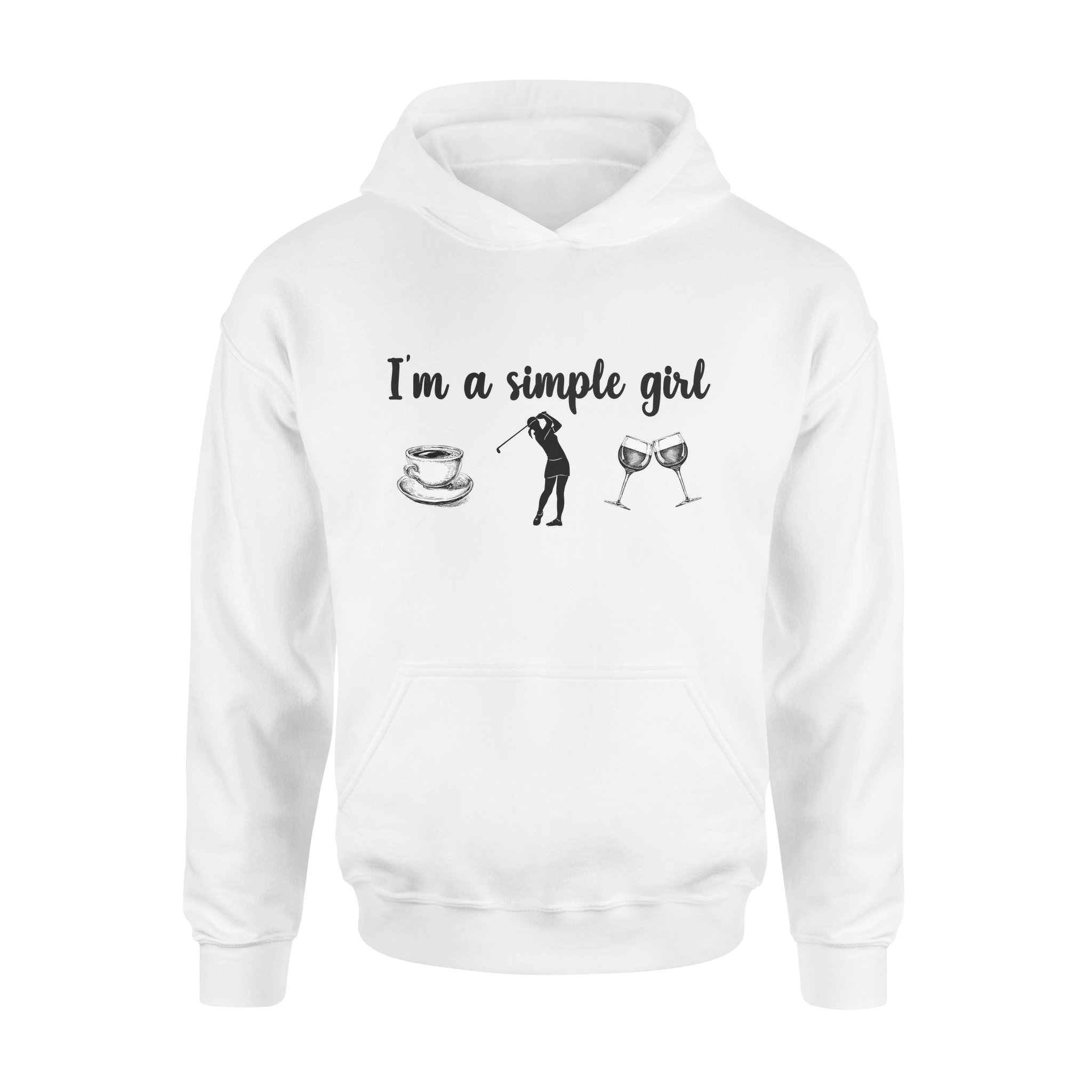 Coffee Golf Wine – Premium Hoodie