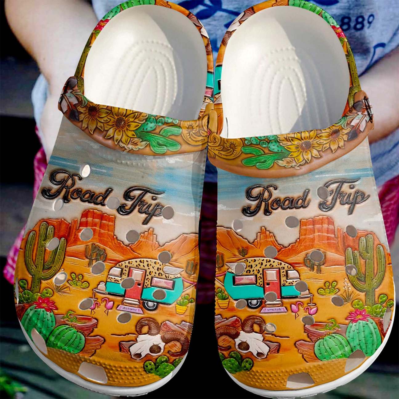 Camping Personalized Clog, Custom Name, Text Road Trip, Fashion Style For Women, Men, Kid, Print 3D