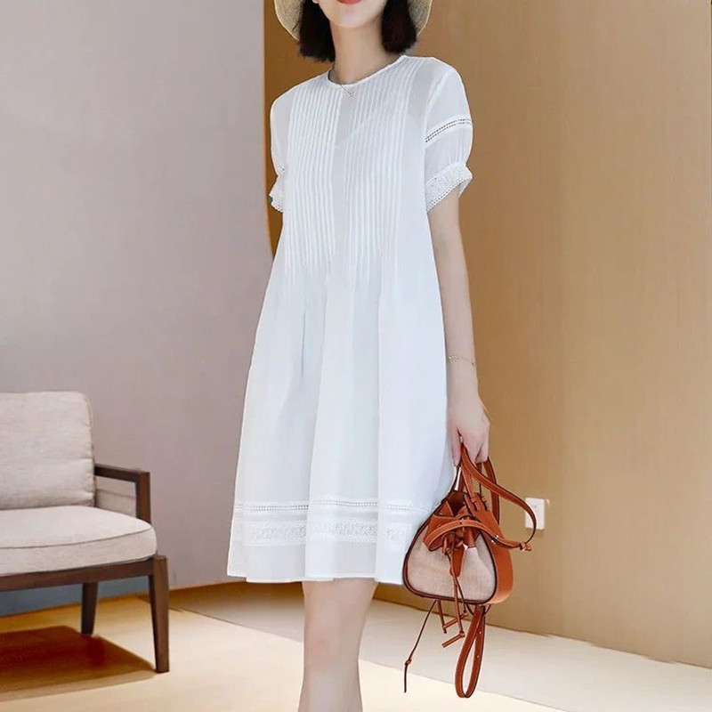 Dresses Woman Summer 2022 Elegant White Cotton Dress Shirt Dress Casual Sexy Mini Dress Solid Oversize Fashion Ladies Dress alx