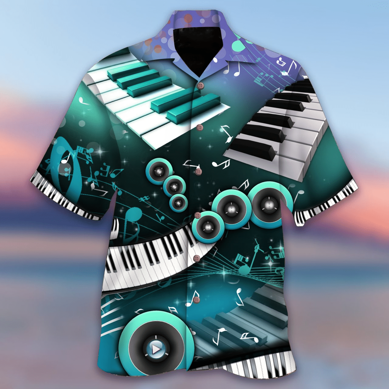 Amazing Green Piano Hawaiian Shirt