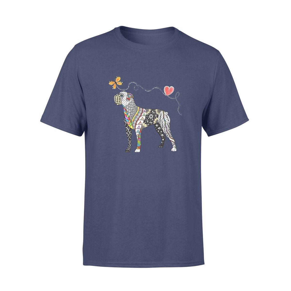 Zentangle Rainbow Boxer – Standard T-Shirt, Gift For Dog Lover, Gift For Bull Terrier Lover T-Shirt Hoodie All Color Size S-5Xl