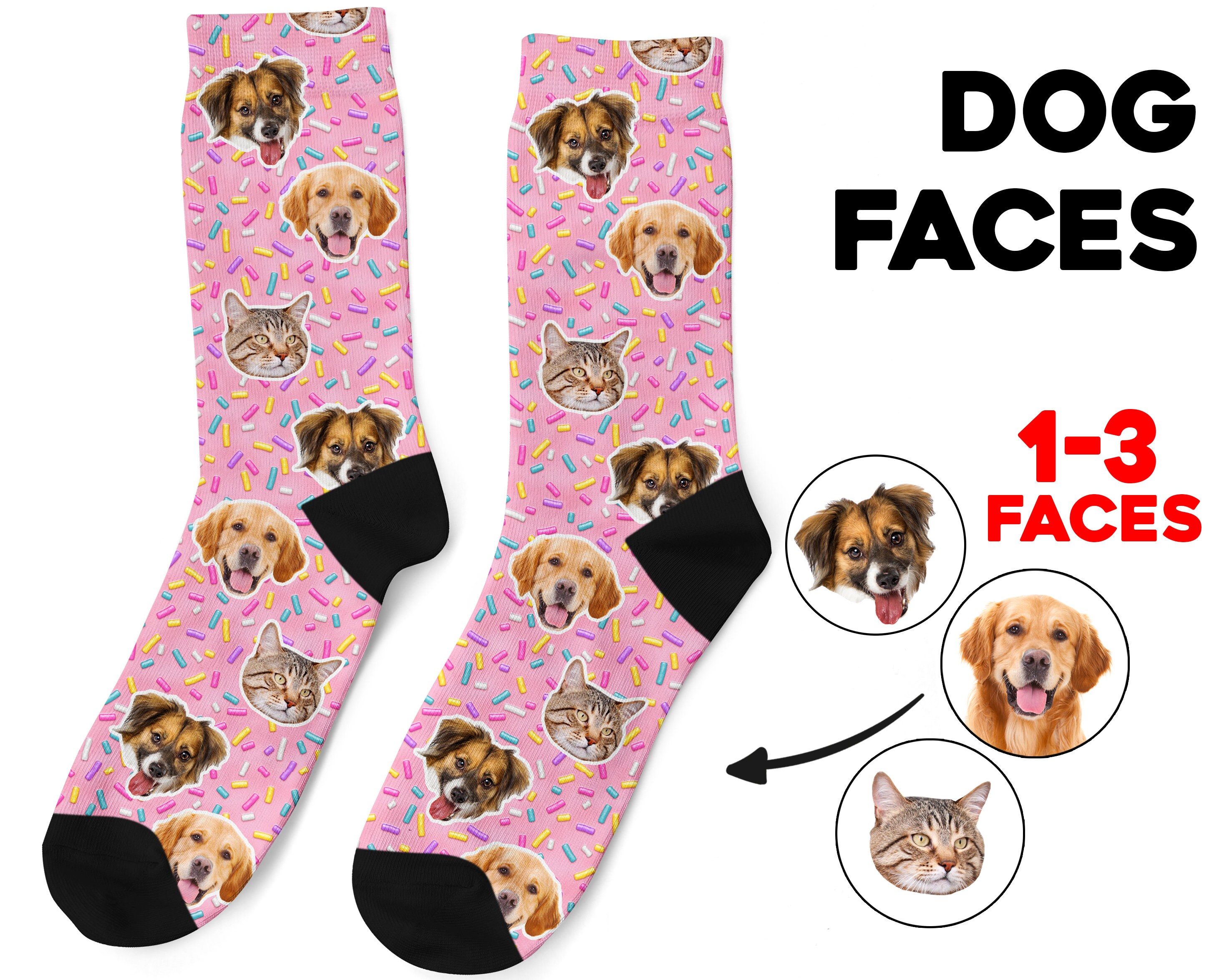 Custom Dog Socks, Personalized Pet Photo Socks Customized Cute Dog Face Socks, Dog Lover Picture Gift Funny Dog Socks Dog Mom Gift Pet Socks