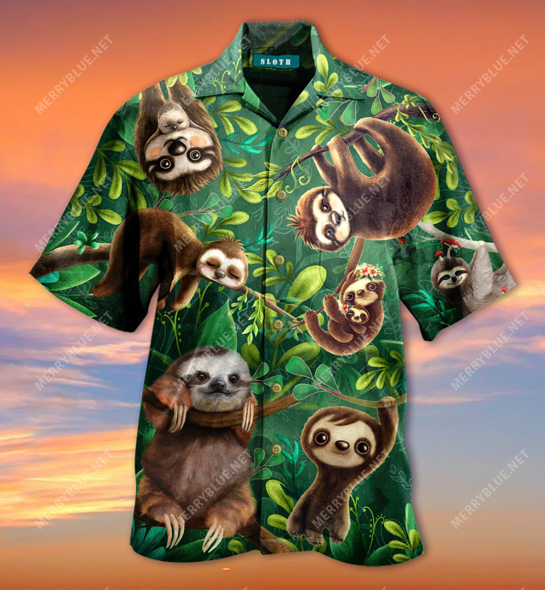 Sloths In Tropical Rain Forest Hawaiian Shirt Ha101224