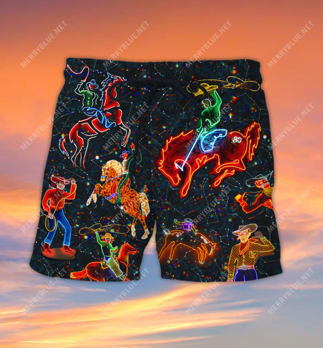 I Am The Light Follow Me Never Ride In Darkness Cowboy Hawaii Shorts Ha85067