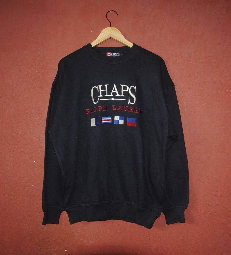 Vintage Chaps Ralph Lauren Sweatshirt Size Large 1990S Polo Ralph Lauren Sweater