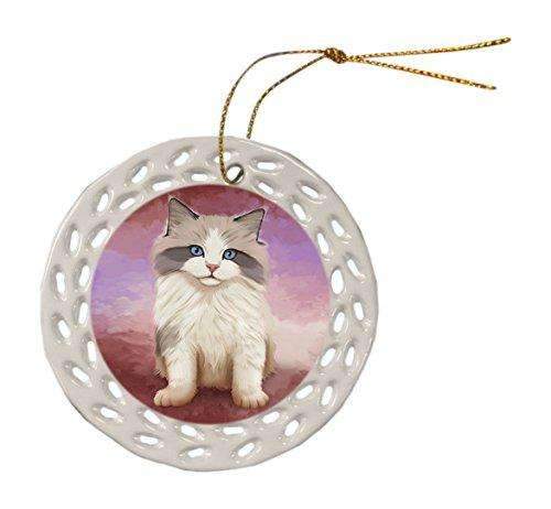 Ragdoll Kitten Ceramic Doily Ornament Dpor48067