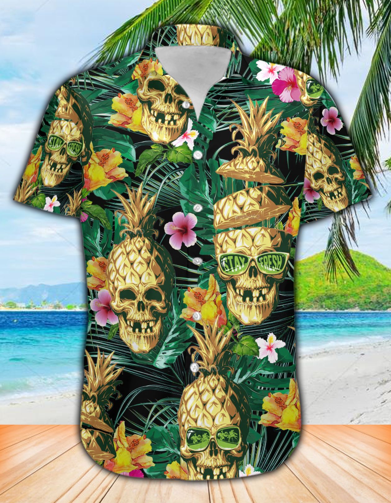 Skull Tropical Hawaii Shirts Ha2770