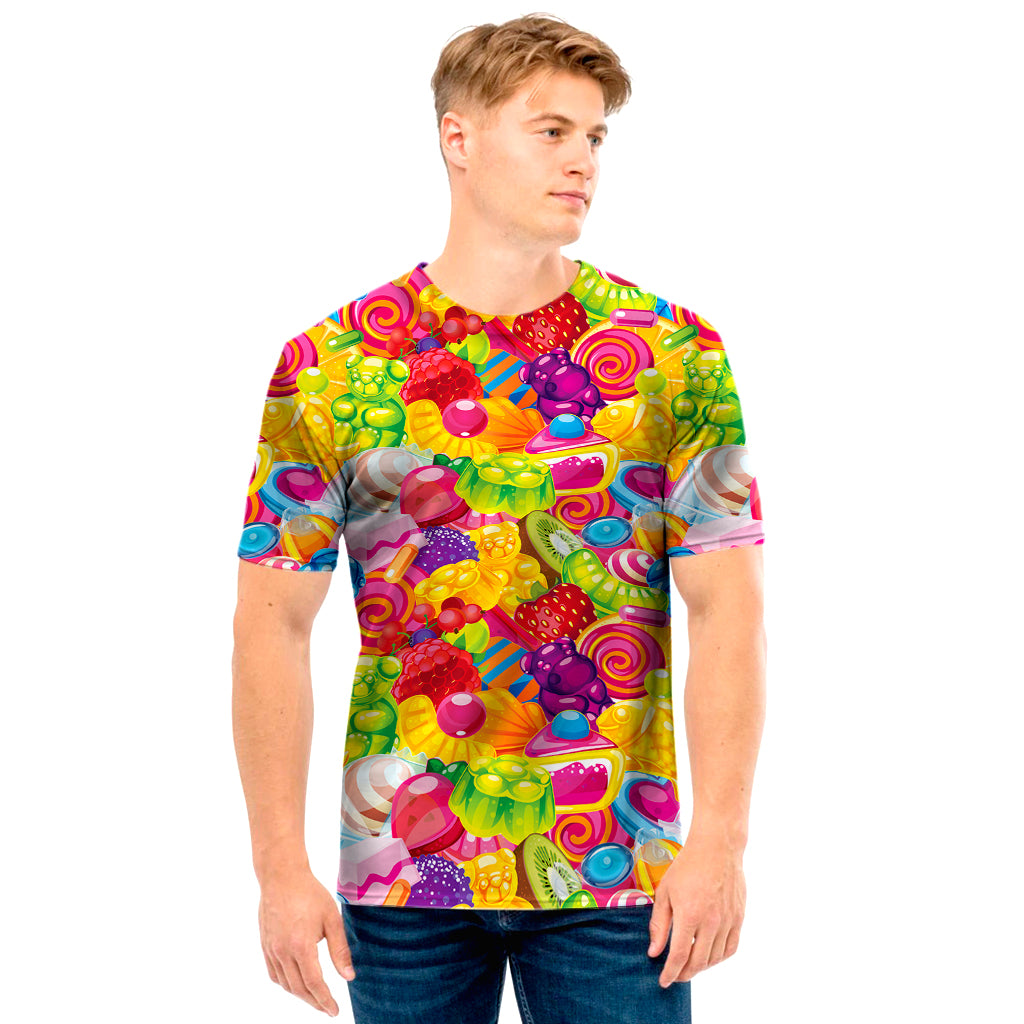 Candy And Jelly Pattern Print Men’S T-Shirt