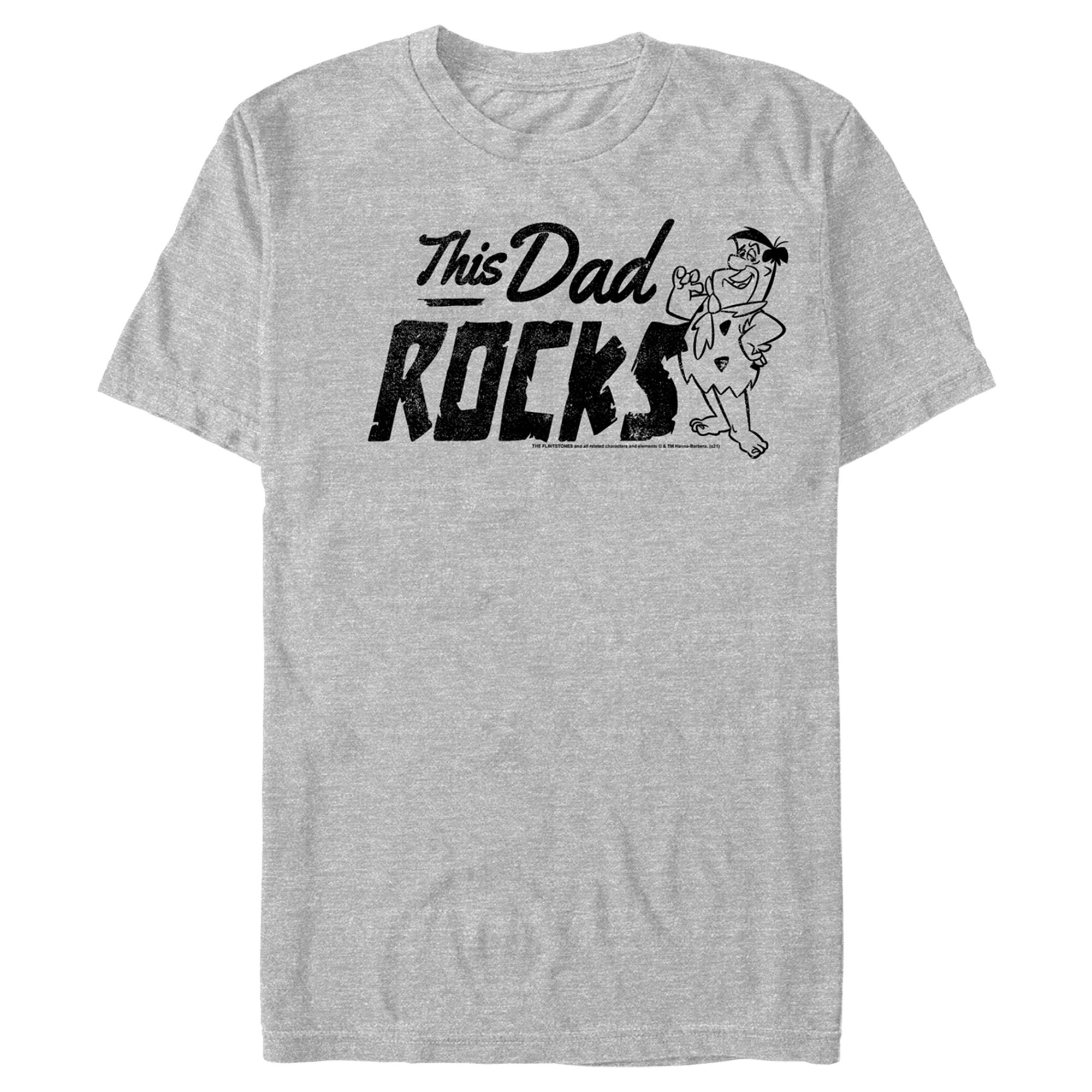 The Flintstones Men’S Father’S Day Fred Flintstone This Dad Rocks  T-Shirt