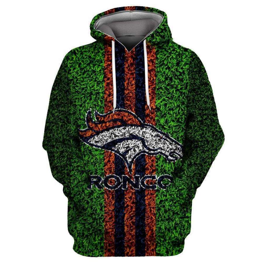 Denver Broncos 3D Printed Hooded Pocket Pullover Sweater