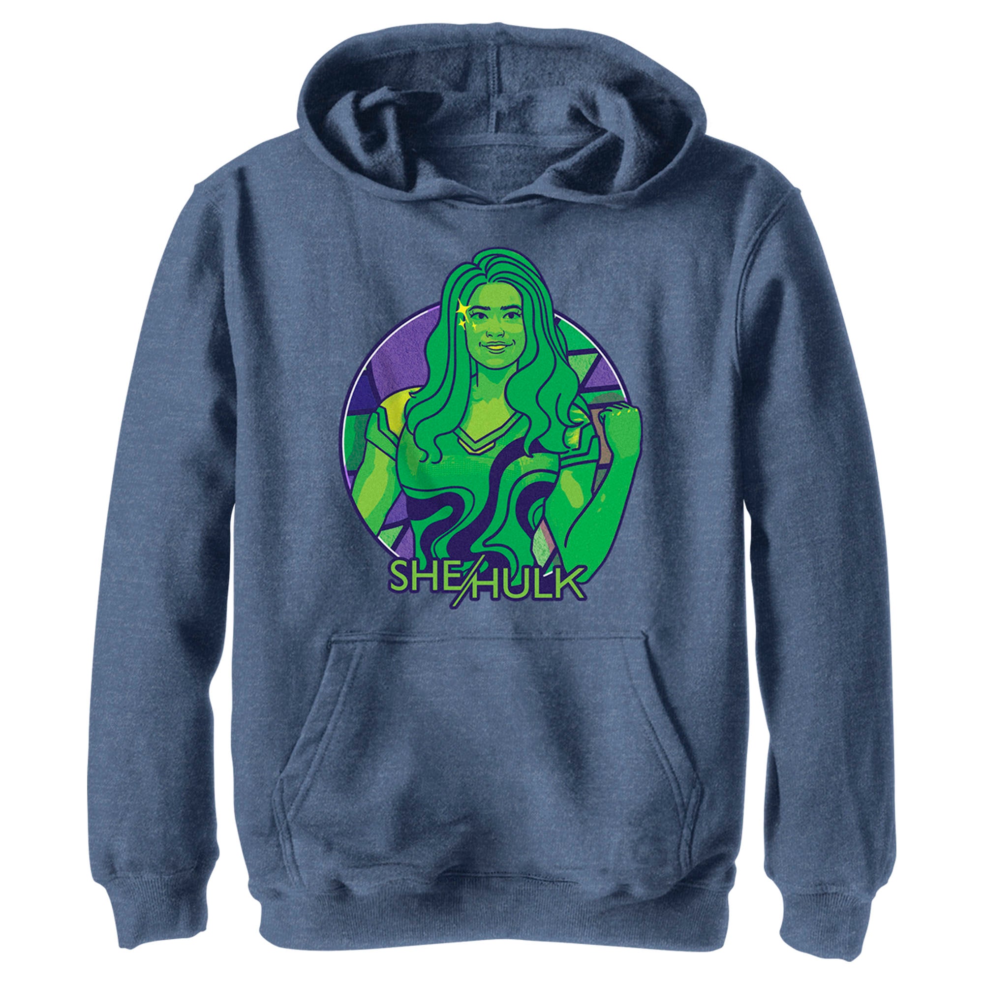 Boy’S She-Hulk: Attorney At Law Green Hero Smile Pull Over Hoodie