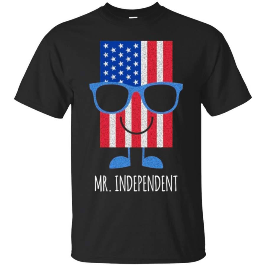 AGR Mr. Independent – American Flag – Funny 4th of July T-Shirt