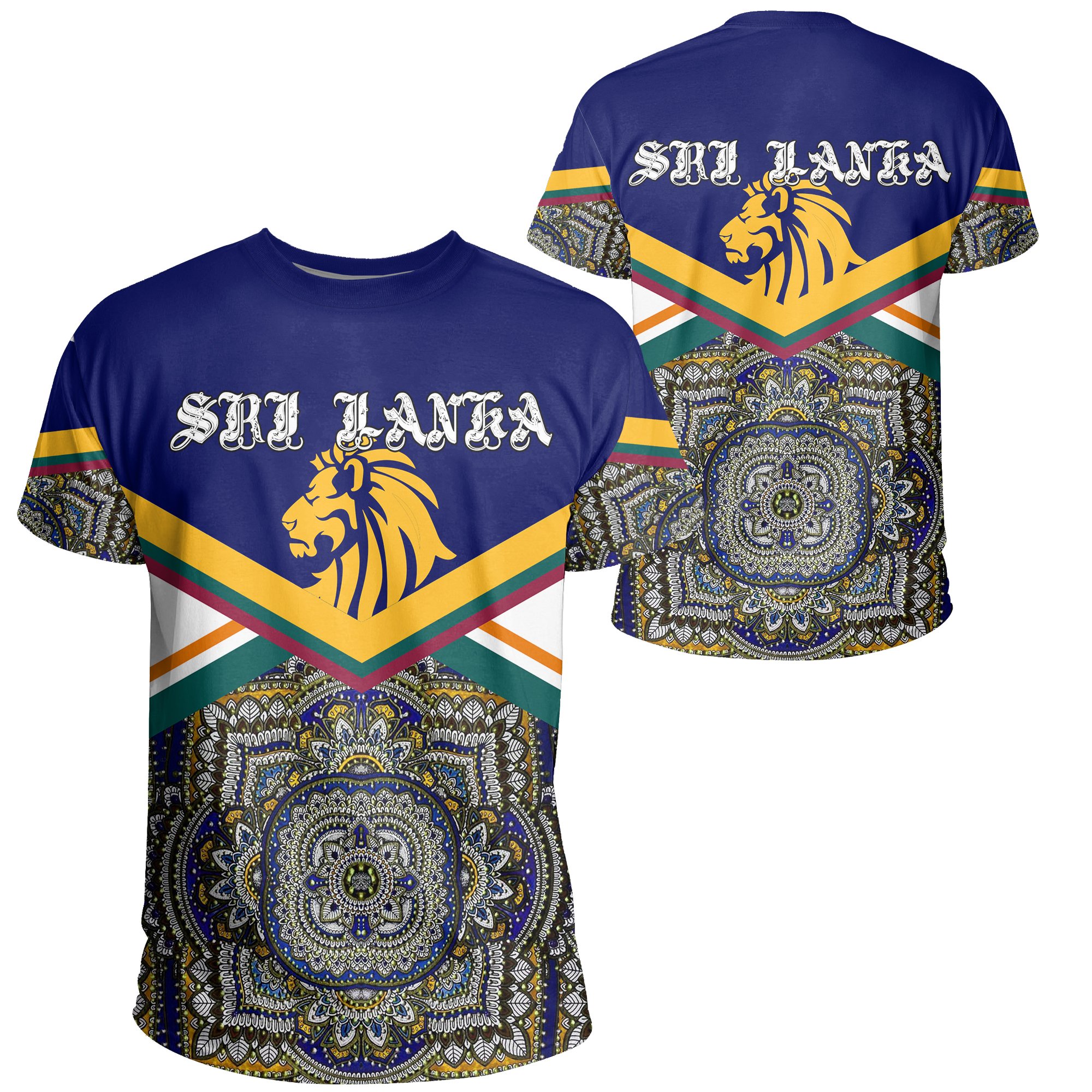 1sttheworld Sri Lanka Lion Mandala T-shirt – J5