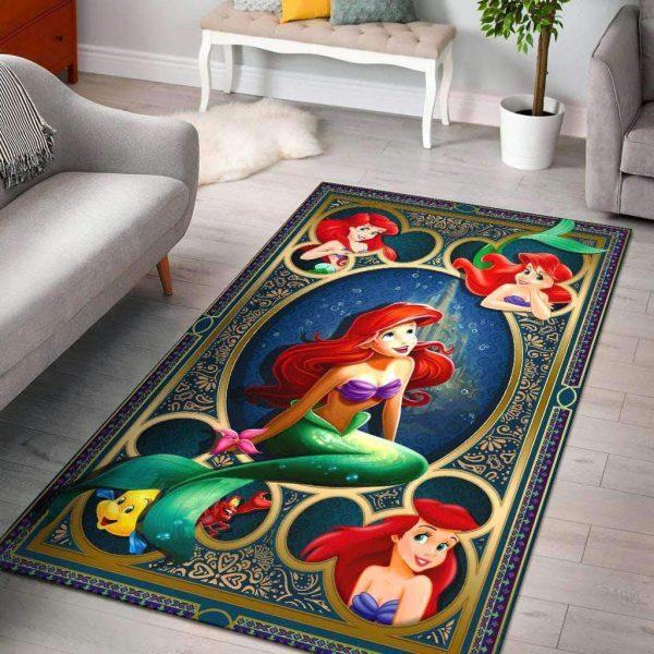 Ariel The Little Princess Cute Home Decor Rectangle Area Rug