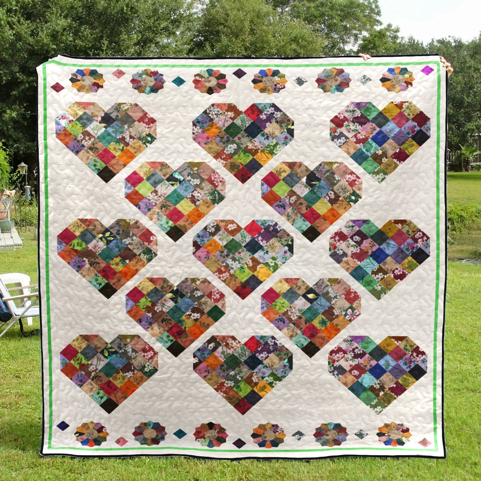 Candy Heart Blocks Wg2007019Cl Quilt Blanket