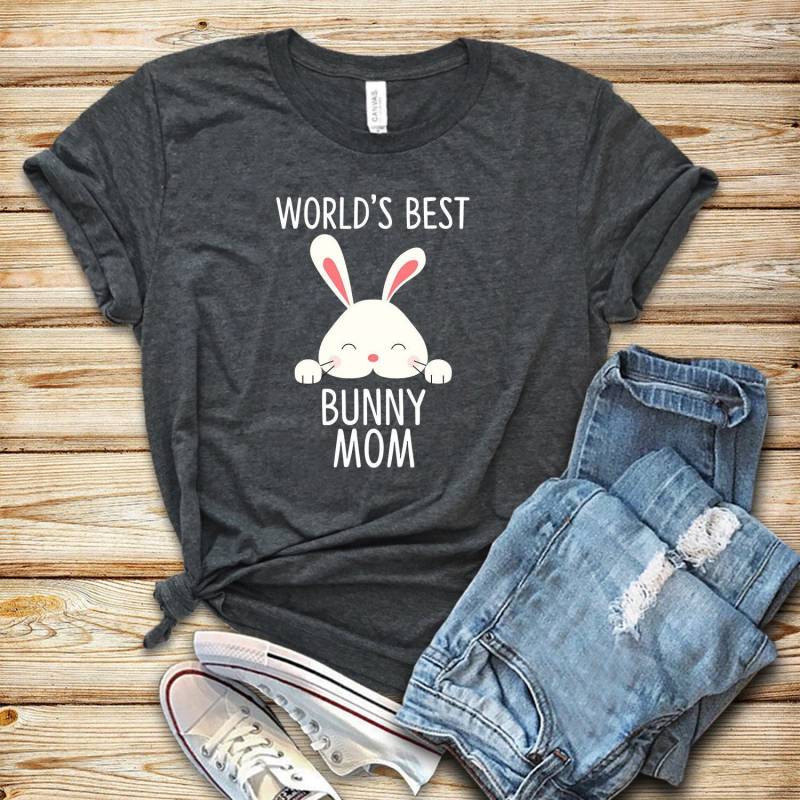 Crushtee World Best Bunny Mom Shirt Tank Top Hoodie Rabbit Shirt Bunny Shirt Rabbit Lover Gift Easter Shirt Bunny Mom Shirt Long Sleeve Hoodie