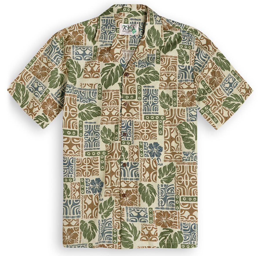 Mystical Tapa Tan Unique Design Hawaii Shirt Ha12447