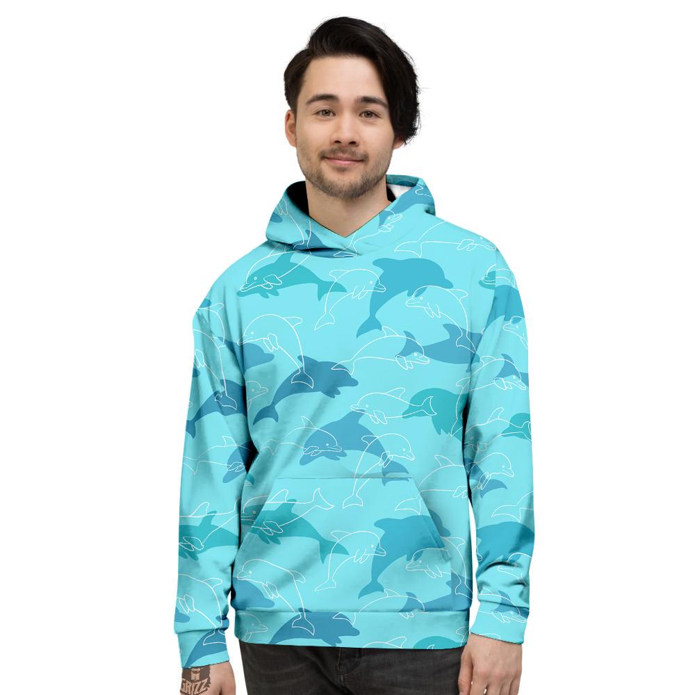 Dolphins Vintage Print Pattern Men’S Hoodie