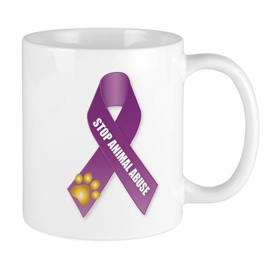 Stop Animal Abuse Ribbon Mug