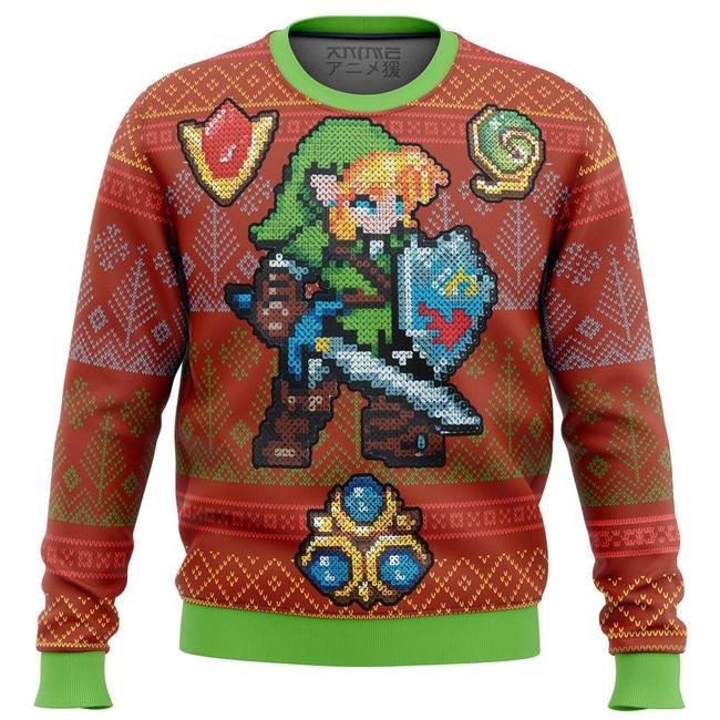 ZELDA LINK GEMS PREMIUM UGLY CHRISTMAS SWEATER – AMAZING GIFT IDEA – THANKSGIVING GIFT