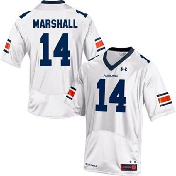 Auburn Tigers 14 Nick Marshall White Football 3D Jersey