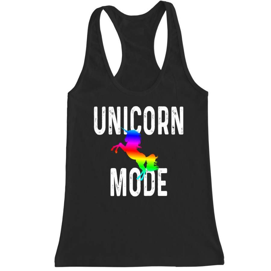 Women’s Unicorn Mode Racerback Tank Top