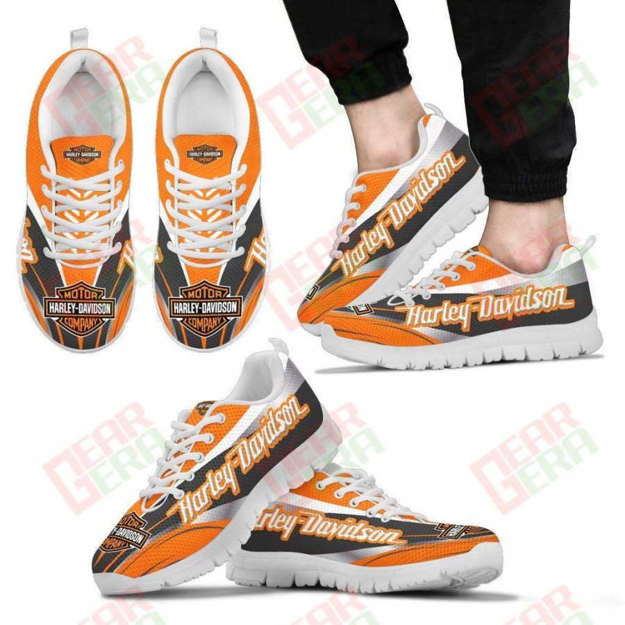 Harley Davidson Sneakers Mens Womens Motorcycle Lovers Custom Print Footwear Casual Riding Shoes GE219