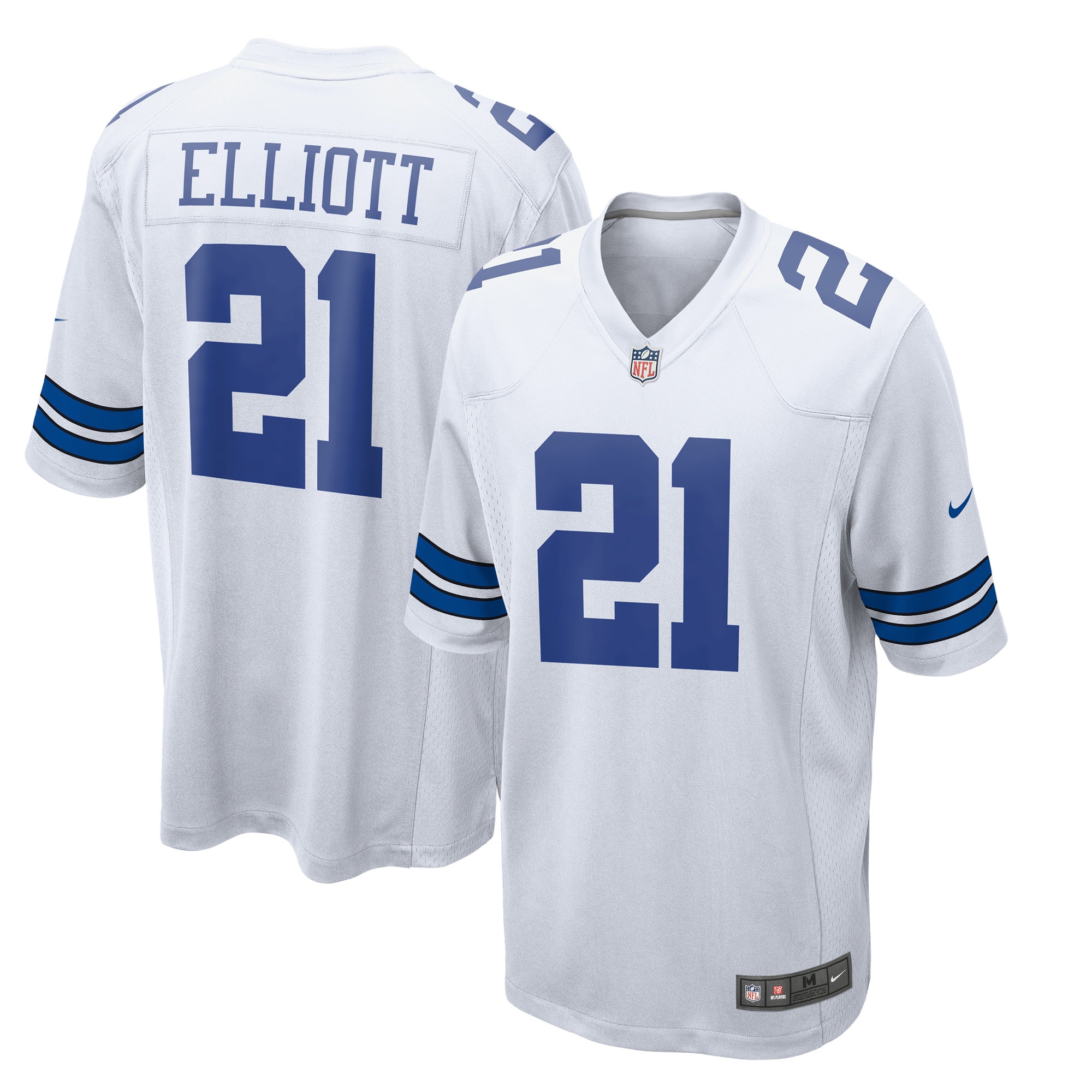 Ezekiel Elliott Dallas Cowboys Team Game Jersey – White