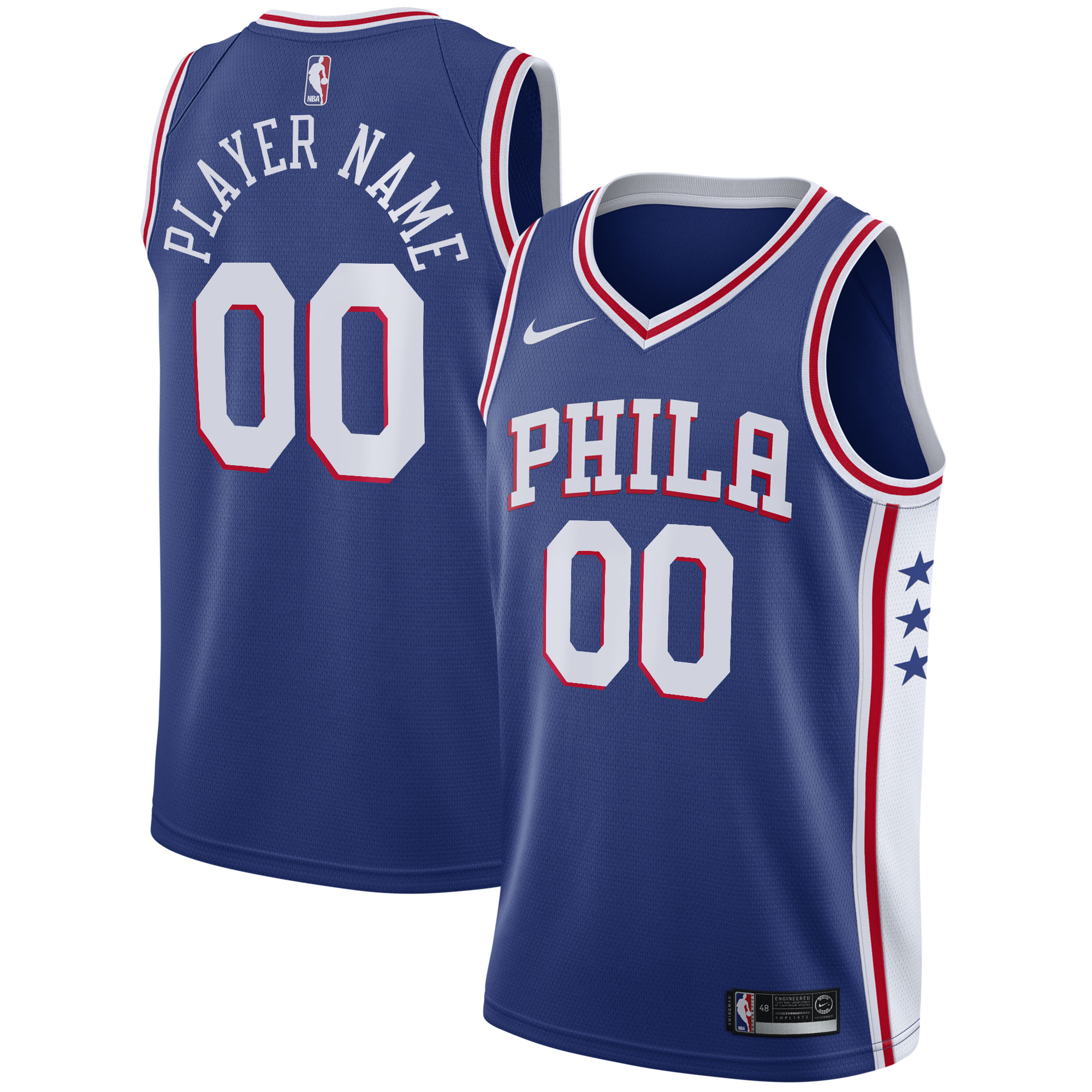 Philadelphia 76ers 2020/21 Swingman Custom Jersey – Icon Edition – Royal