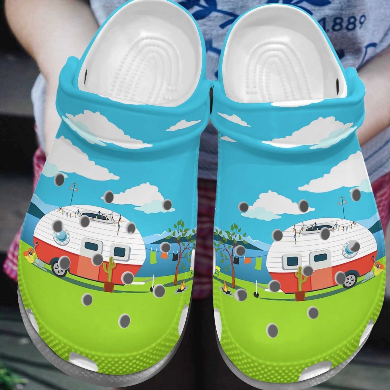 Camping Personalized Clog, Custom Name, Text, Color, Number Fashion Style For Women, Men, Kid, Print 3D The Van