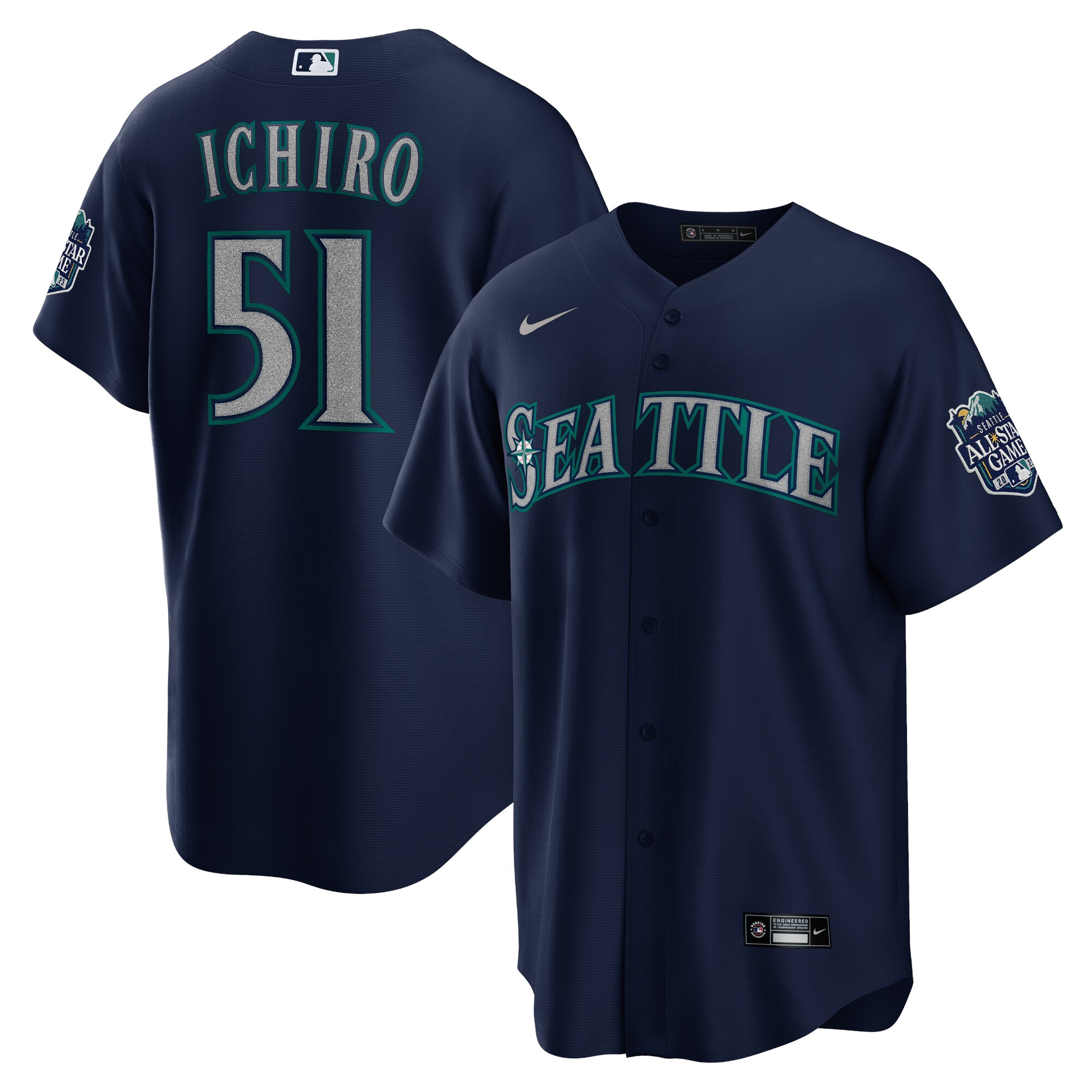 Ichiro Suzuki Seattle Mariners Alternate Replica Player Jersey – Navy