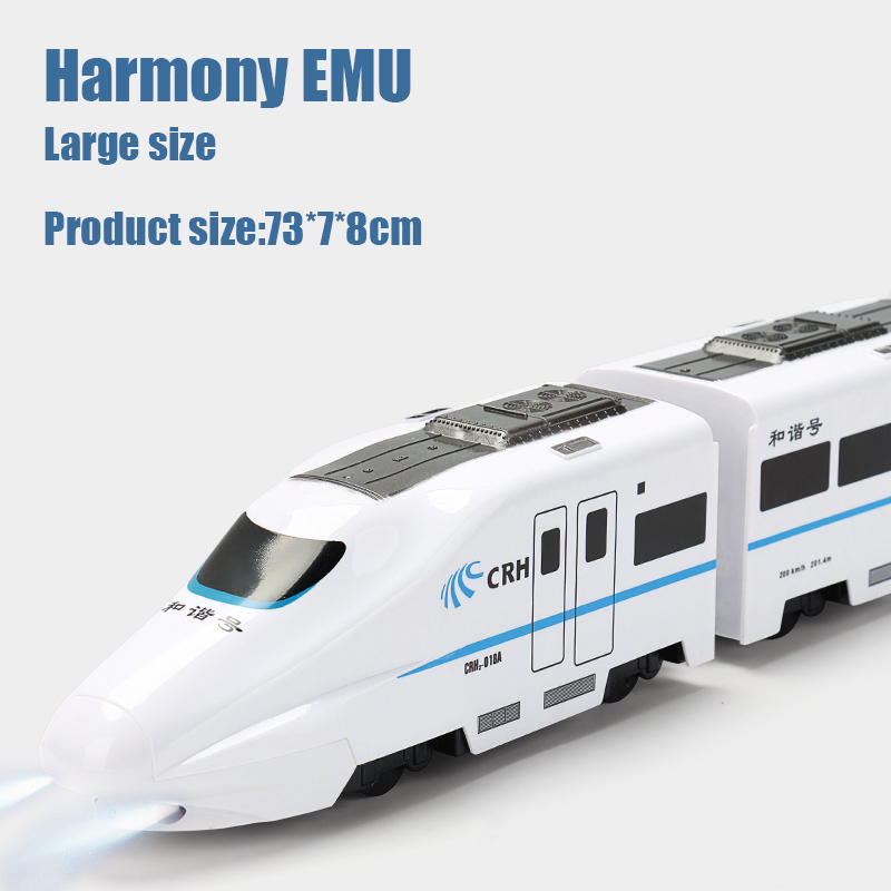 1:8 Harmony Railcar Simulation High-speed Railway Train Toys for Boys Electric Sound Light Train EMU Model Puzzle Child Car Toy alx