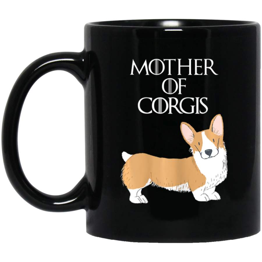 Cute Unique Corgi Dog Puppy Mom Gift Black Mug Pet Owner, Dog Dad Mom Lover, Best Friends Gifts Funny Sayings Slogan Cute