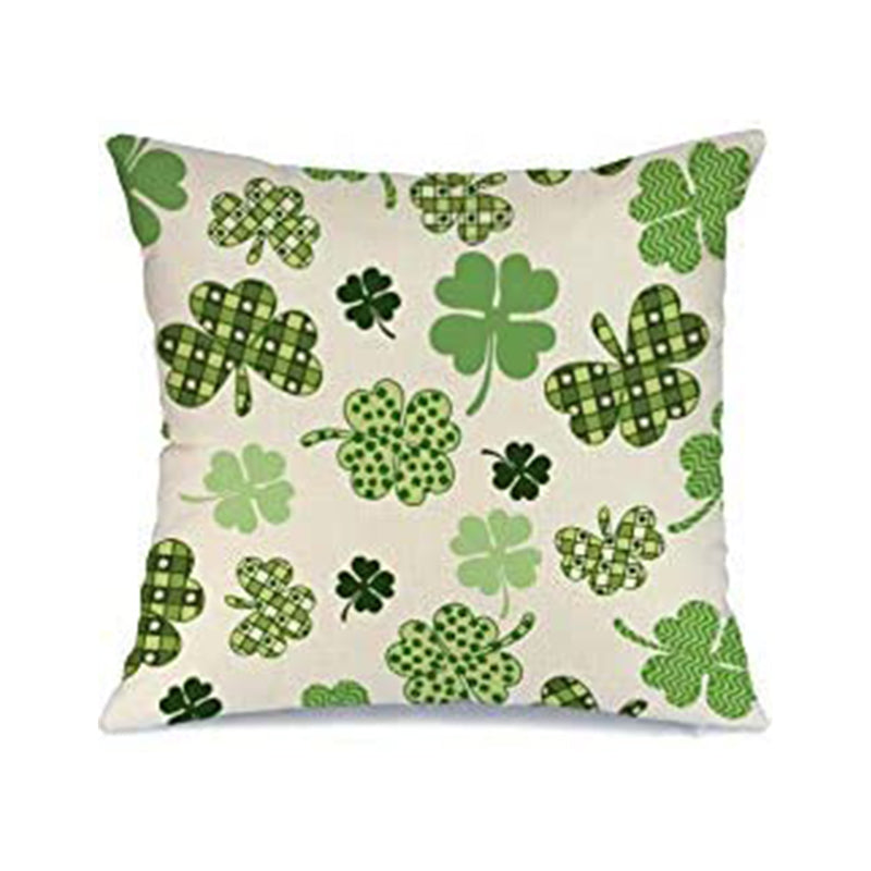 Buffalo Plaid St Patricks Day Pillow Covers St Patricks Day Decorations For Home Shamrock Lucky St Patricks Day Decorative Throw Pillows Farmhouse St Patricks Day Decor