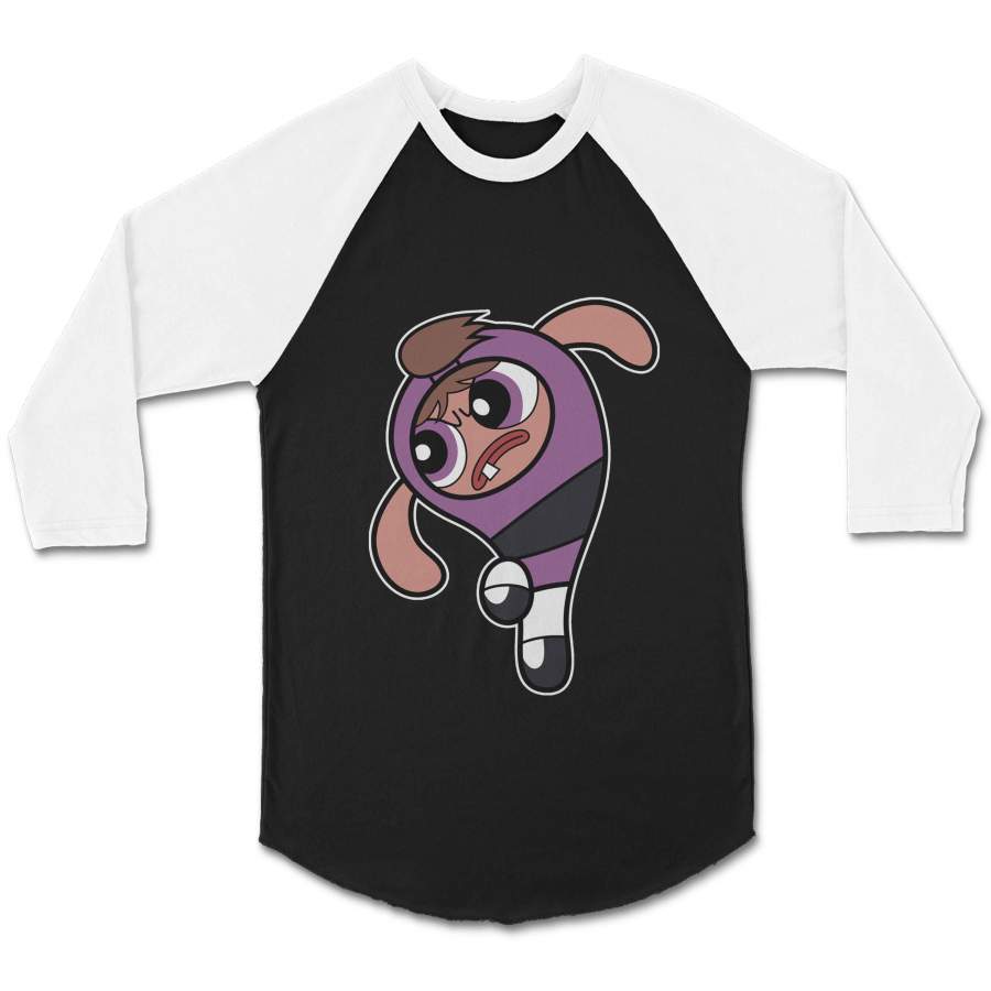 Bunny Powerpuff Girls CPY Unisex 3/4 Sleeve Baseball Tee T-Shirt